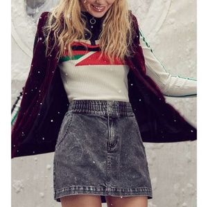 UO BDG acid wash pencil mini skirt